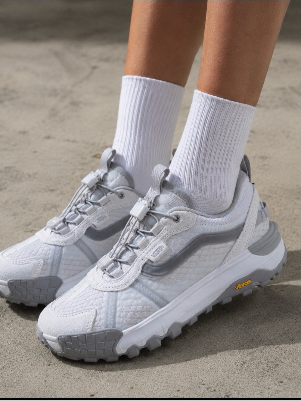 Vans Gray and White Athletic Shoes - Picture 3 of 14
